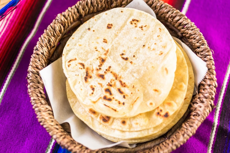 Tortilla de maíz o de harina